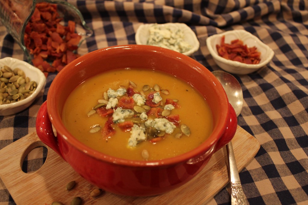 pumpkin soup with all the trimmings