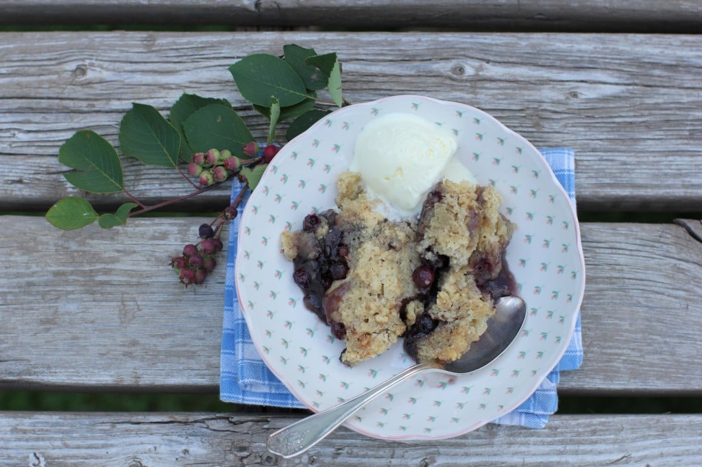 gluten free saskatoon cobbler