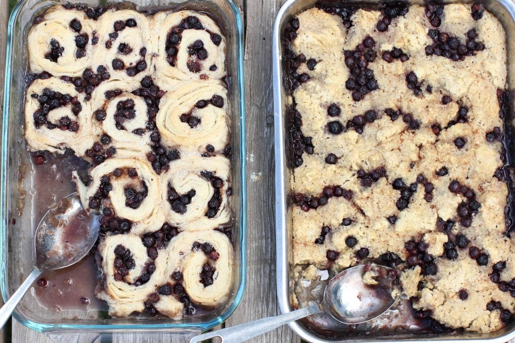 saskatooon roll and gluten free saskatoon cobbler