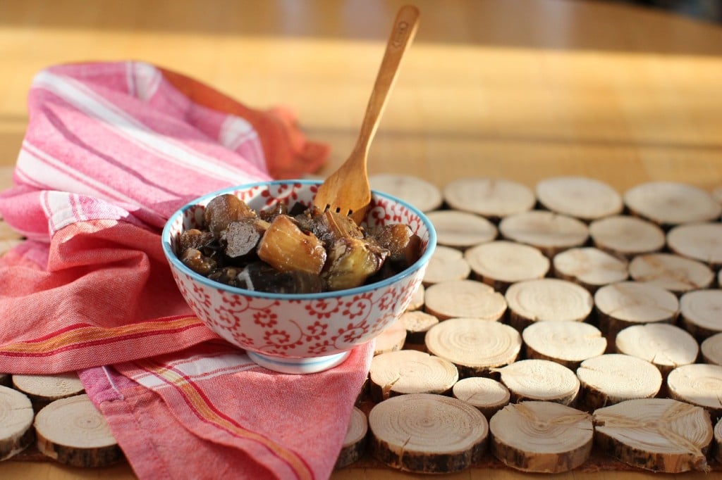 bowl of quick-braised eggplant