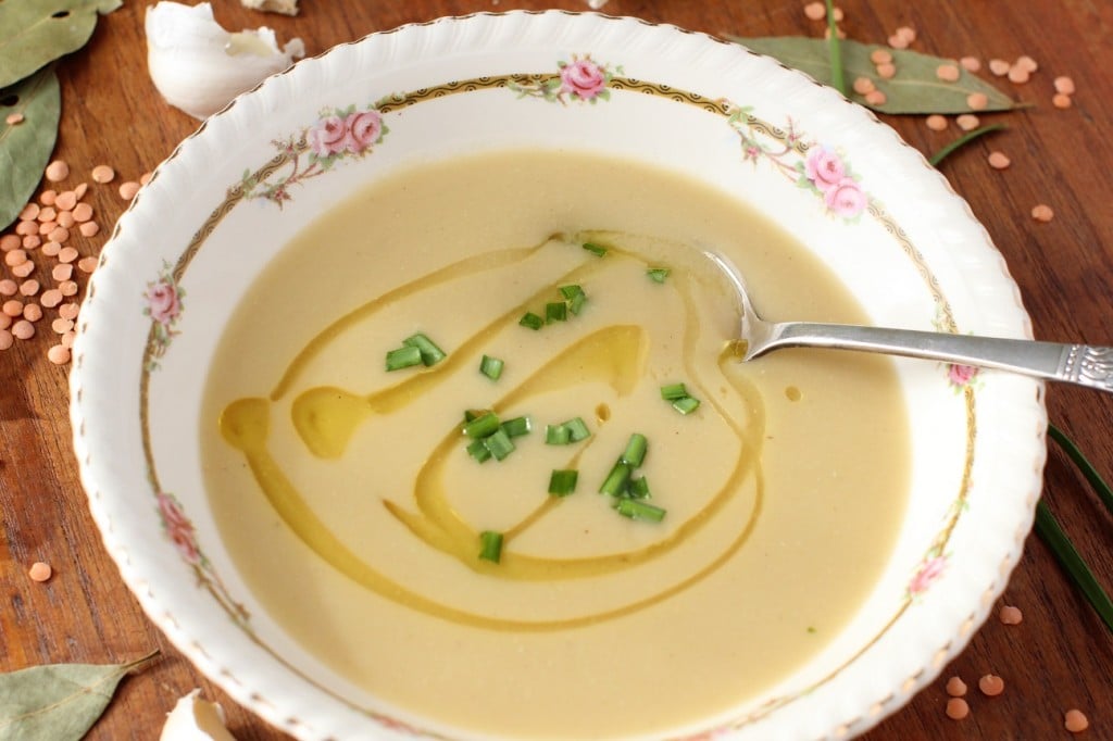 garlic lentil soup