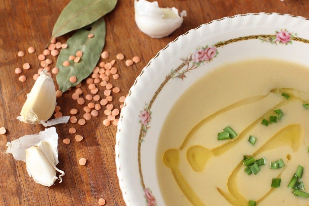 garlic lentil soup