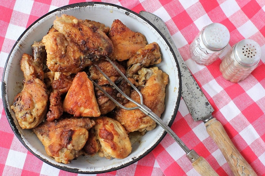 dish of farmhouse fried chicken