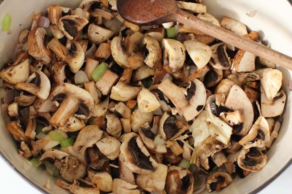 polentila w mushroom ragu