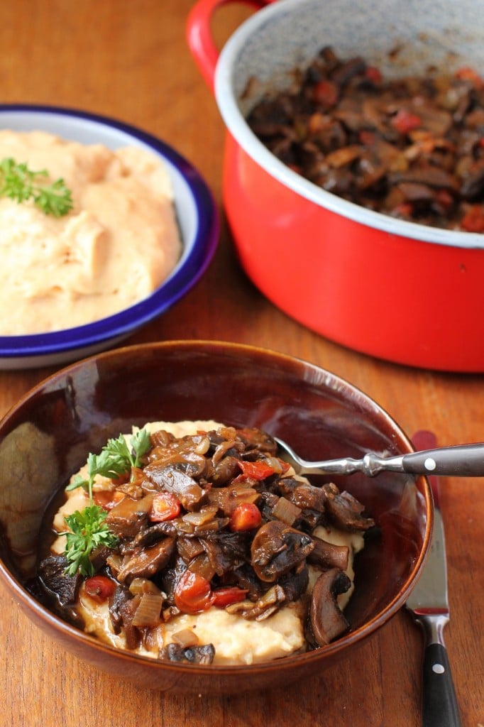 polentila with mushroom ragu