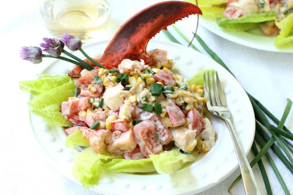 a lovely plateful of lobster salad