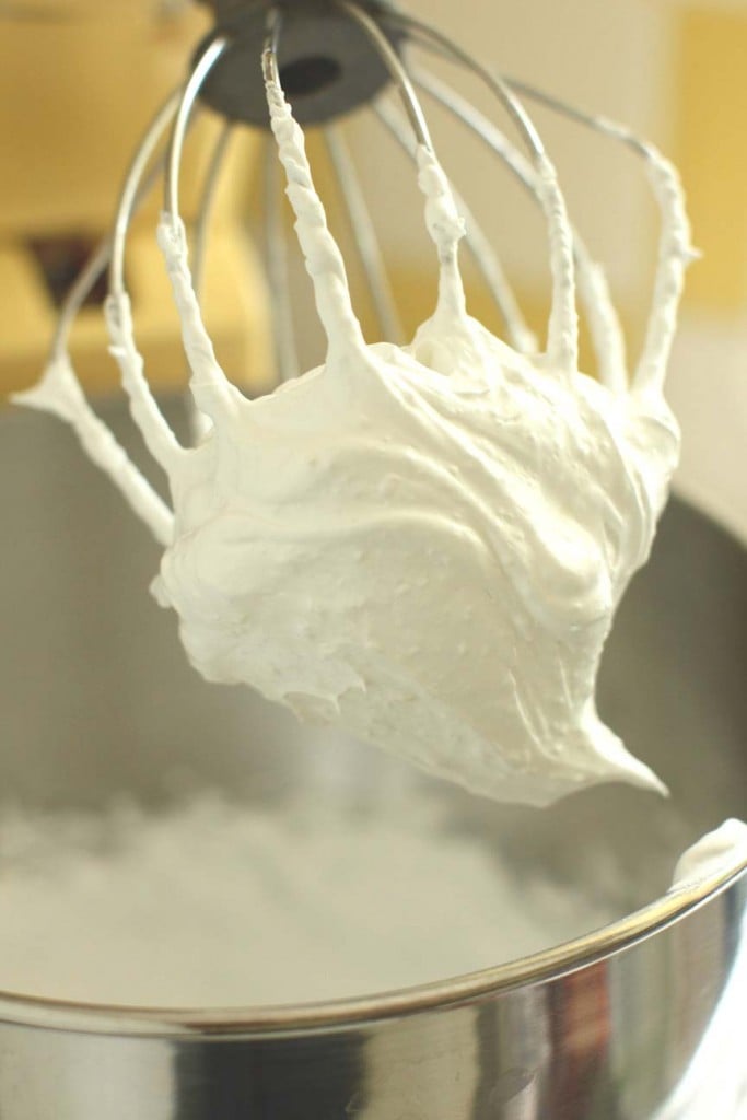 whipped egg whites for lemon coconut pavlovas