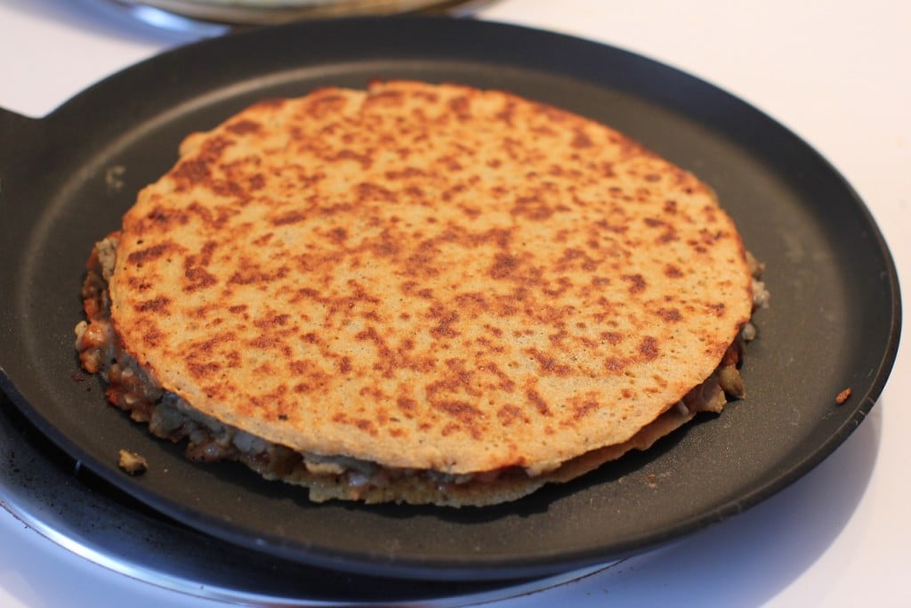 Brown and toasty, Refried Lentil Quesadillas
