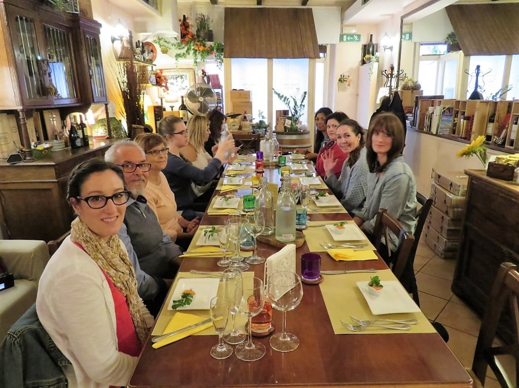 Cooking Class in Rome, ready to enjoy the fruits of our labours