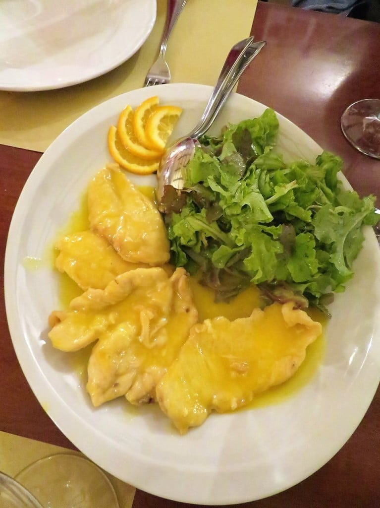 our finished chicken brests in orange sauce