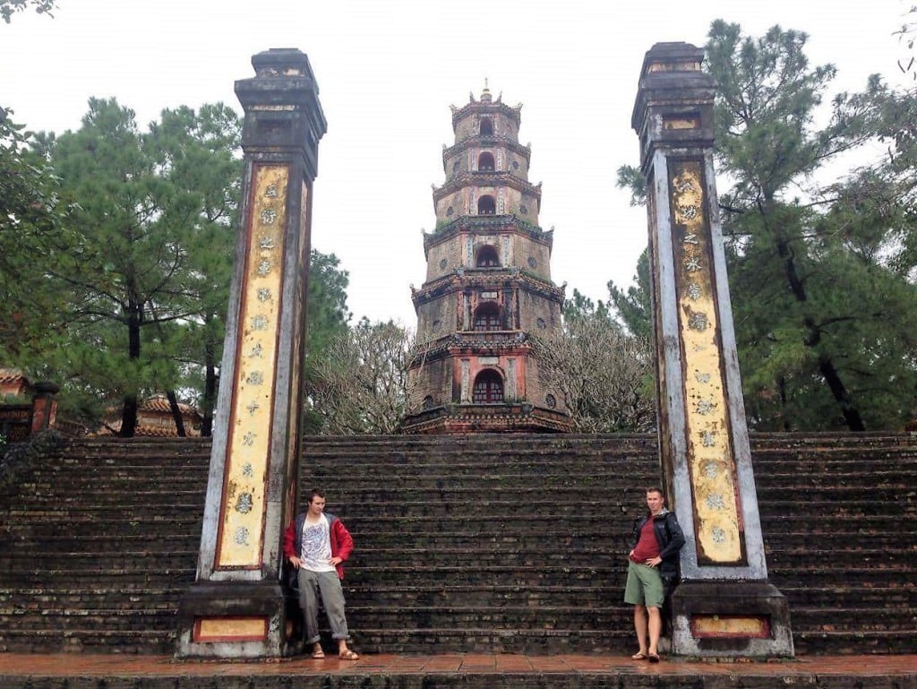 Simon and Andreas at Hué, Vietnam 