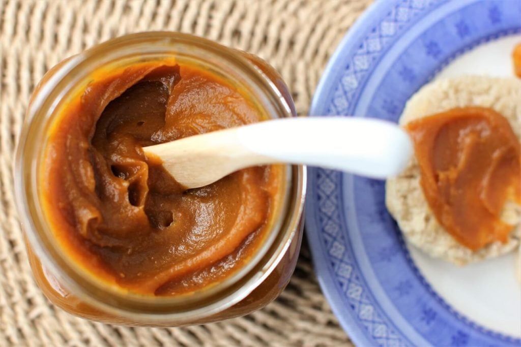 Apple Pumpkin butter in a jar