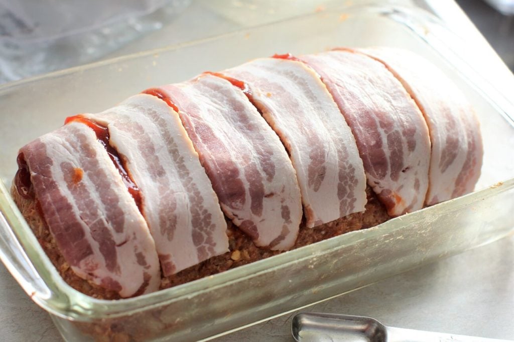 best meatloaf recipe - drape some bacon slices over the loaf before baking if you wish