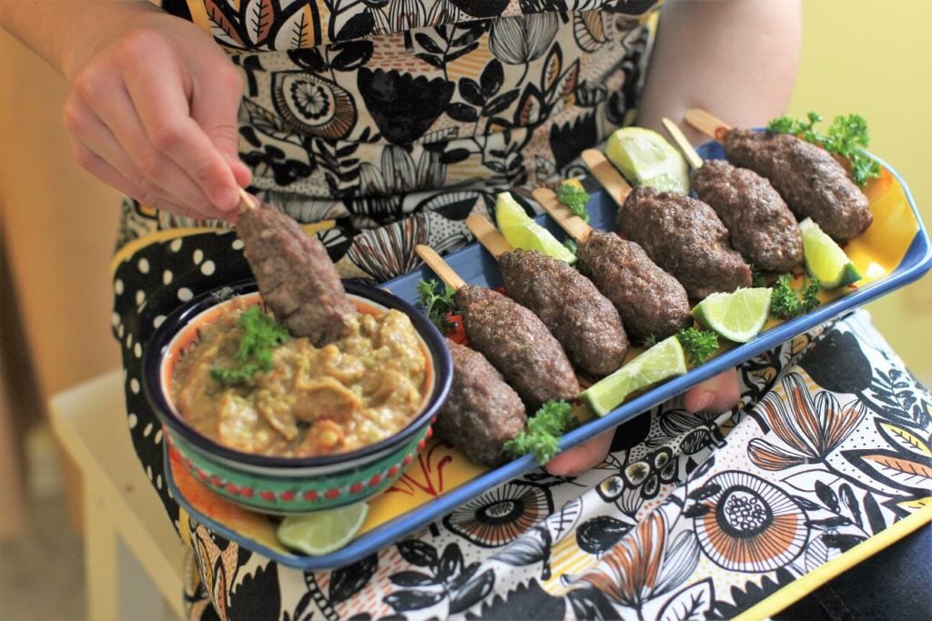 food on a stick, burger pops, Let's Dig In