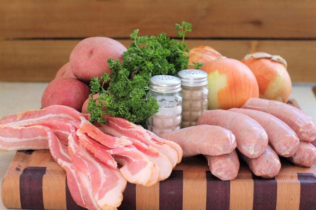 ingredients for a Dublin Coddle