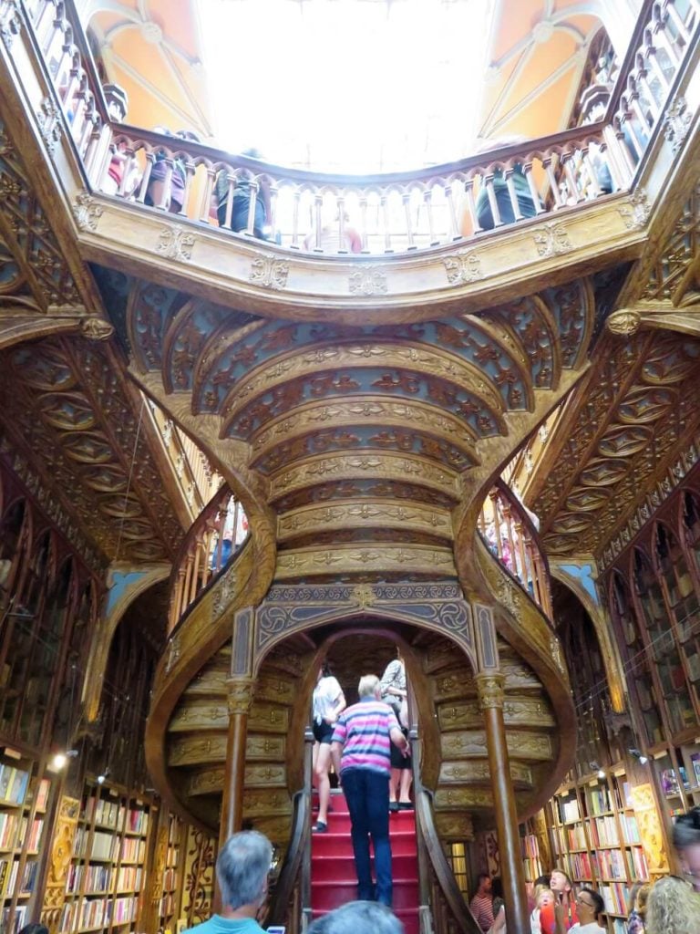 porto tonic; inside the Lello & Irmão Bookstore in Porto
