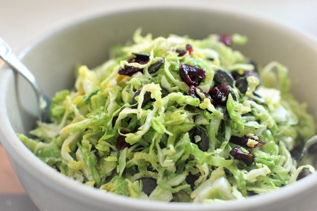 Brussels sprout slaw; a great side dish for any meal