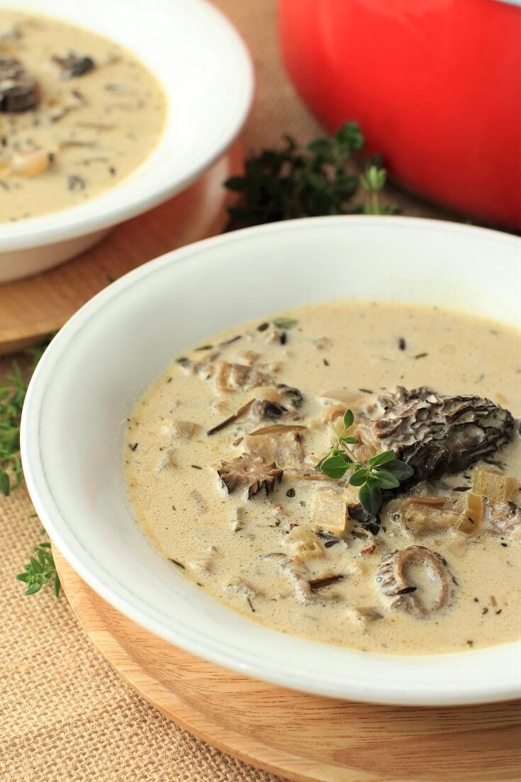 Wild Rice and Morel Mushroom Soup Kitchen Frau