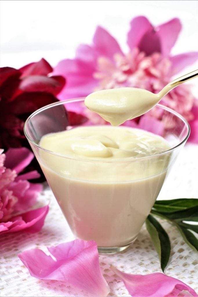 a luscious spoonful of homemade vanilla pudding
