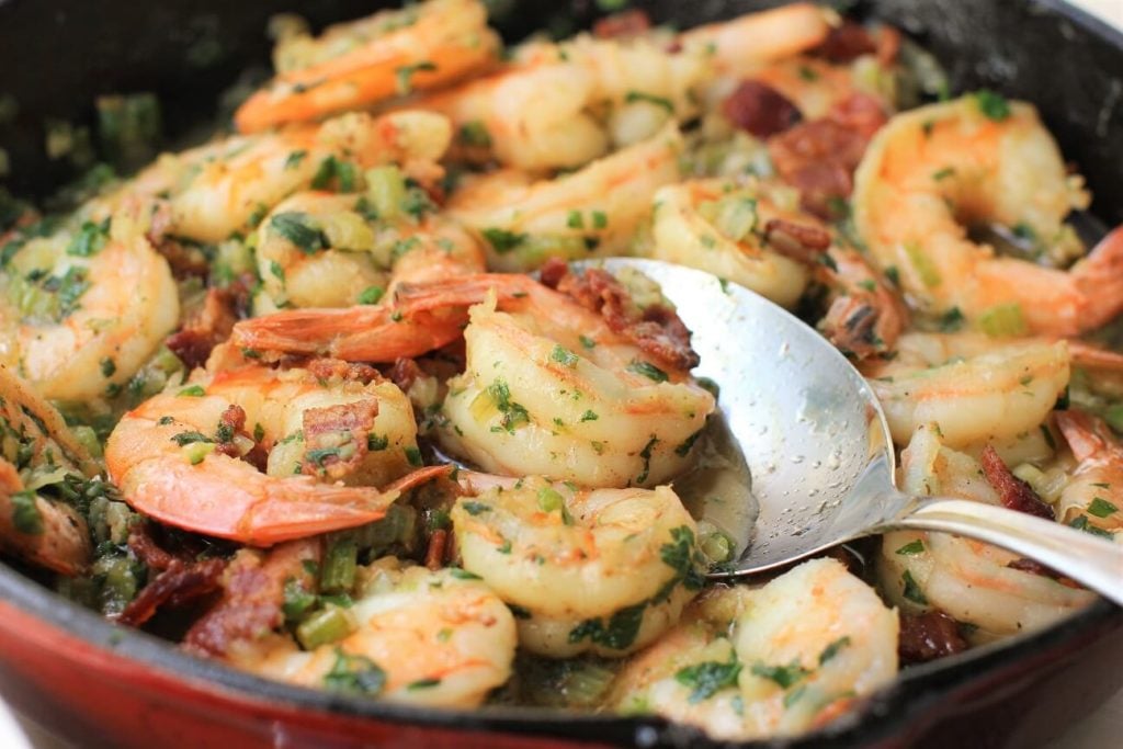shrimp and grits; top 'em with some succulent shrimp