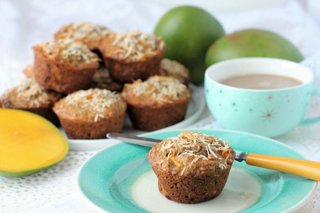 ready to dive into that plate of mango muffins