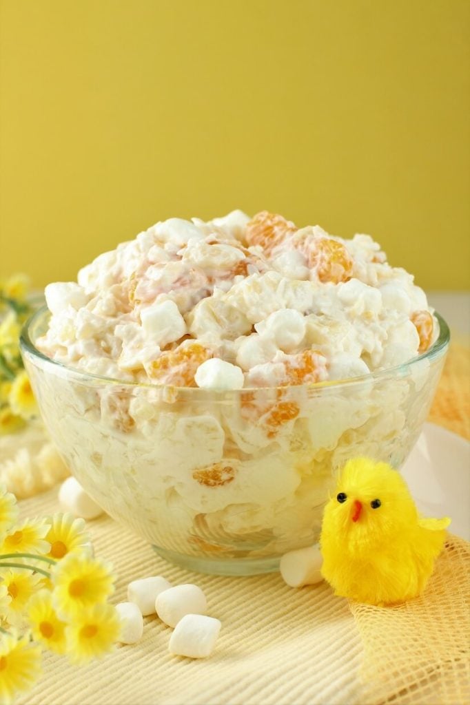 Easter Chickie with Ambrosia Salad
