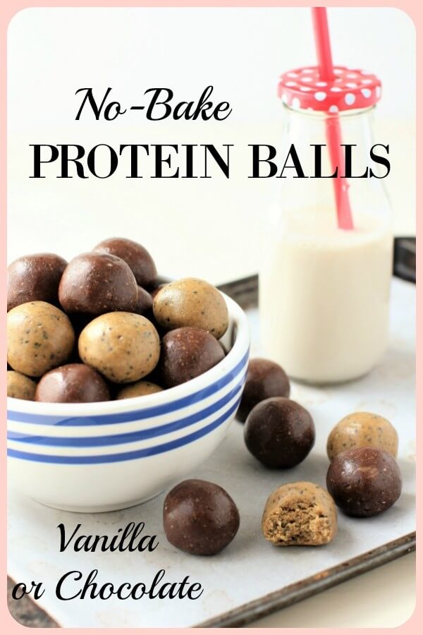 No Bake Protein Balls with Milk