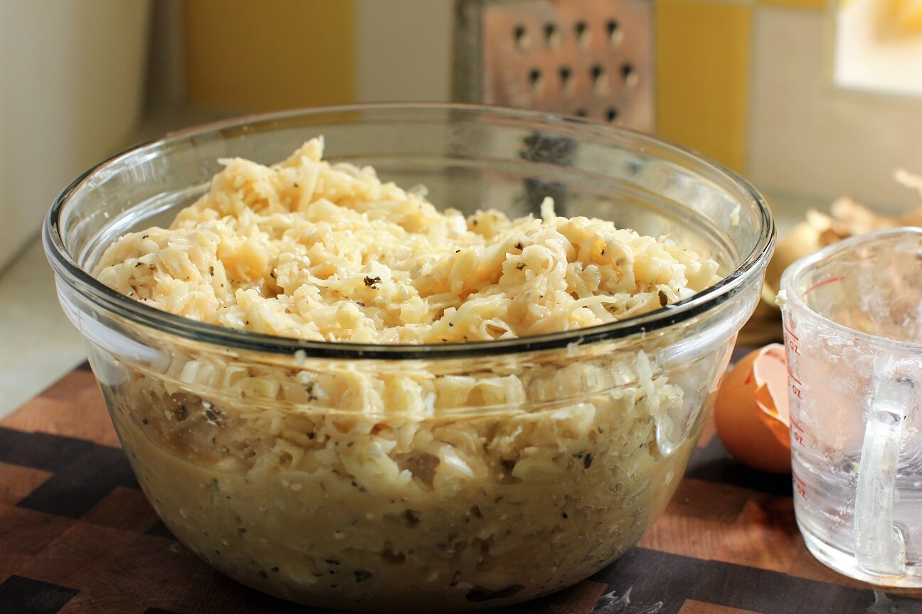 shredded potato mixture for patatnik