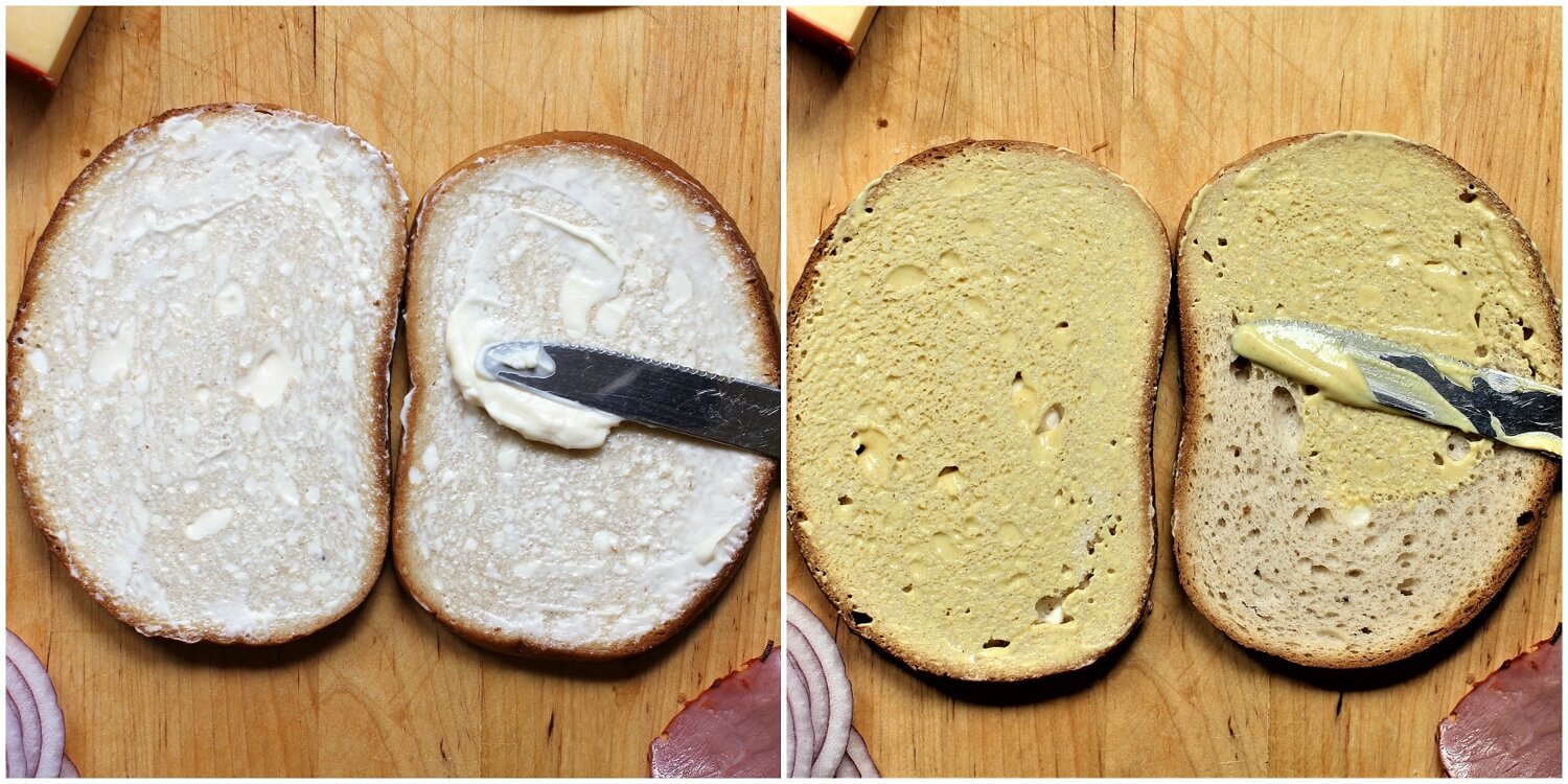 how to make a grilled cheese sandwich, steps 1 & 2