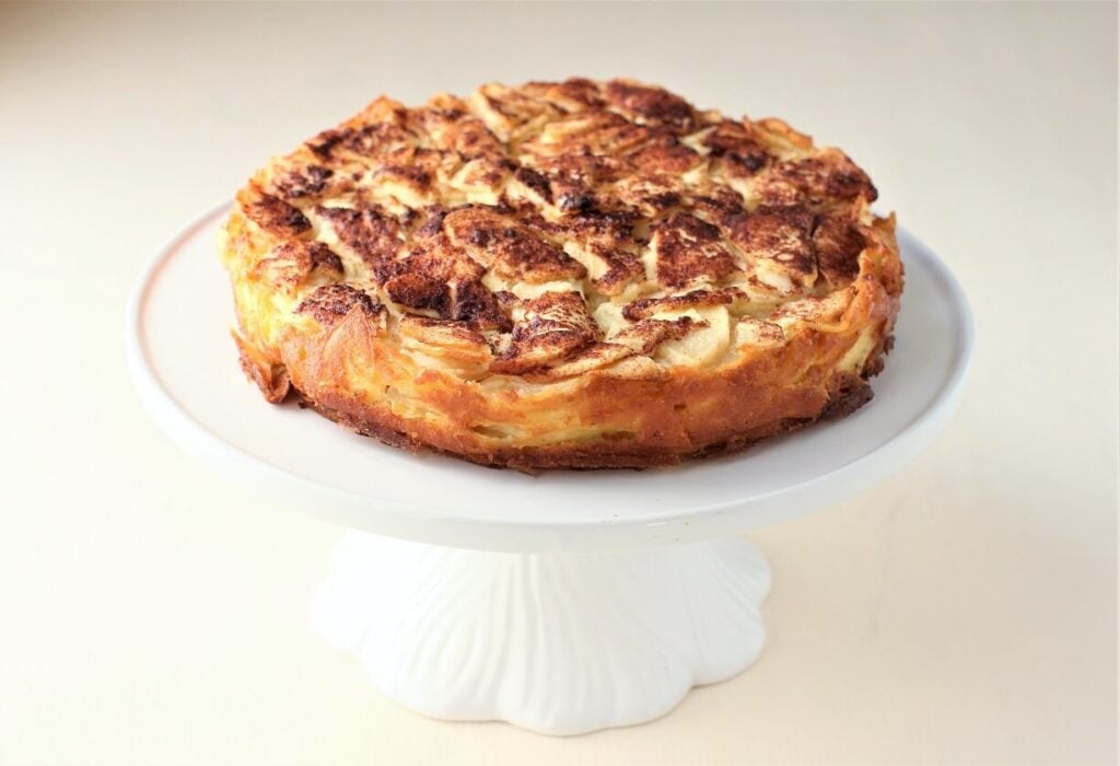 German Crustless Apple Pie Creamy & Loaded with Apples Kitchen Frau