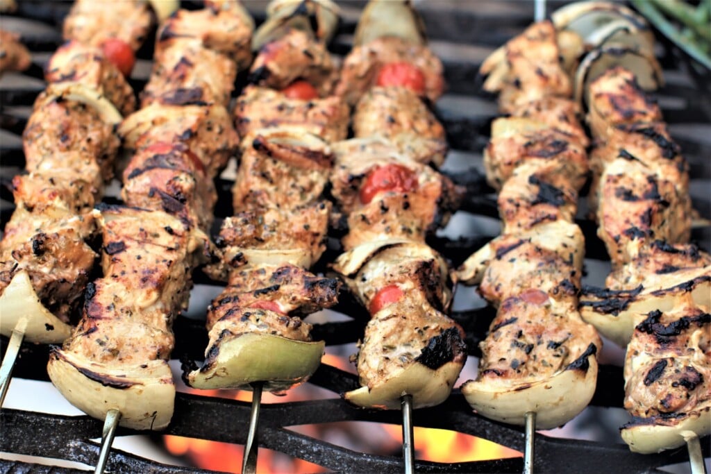 grilled souvlaki skewers