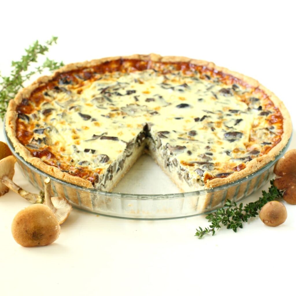 Wild Mushroom Quiche with a Gluten-Free Crust - Kitchen Frau