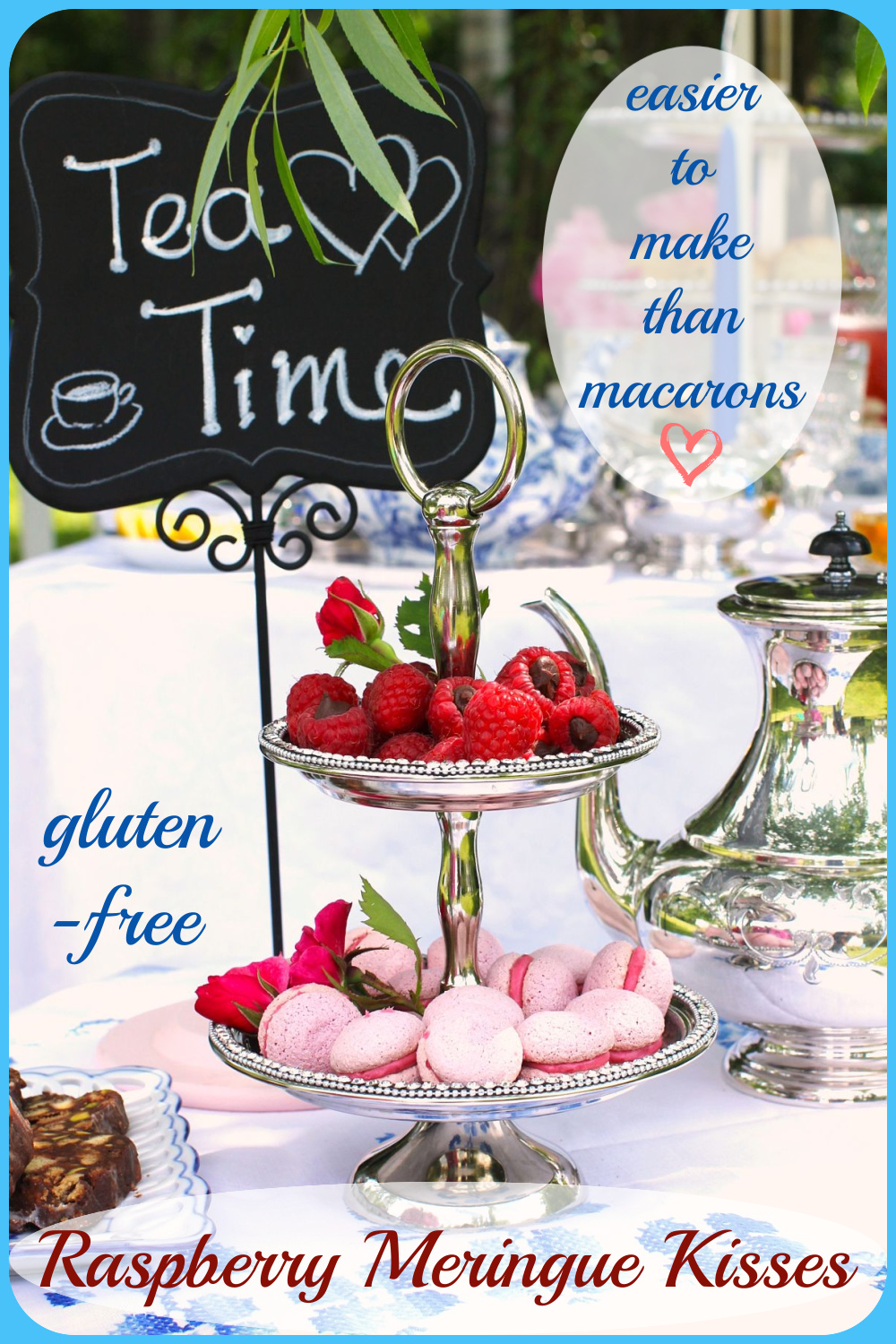 Raspberry Meringue Kisses and a Dreamy Blue & White Afternoon Tea ...