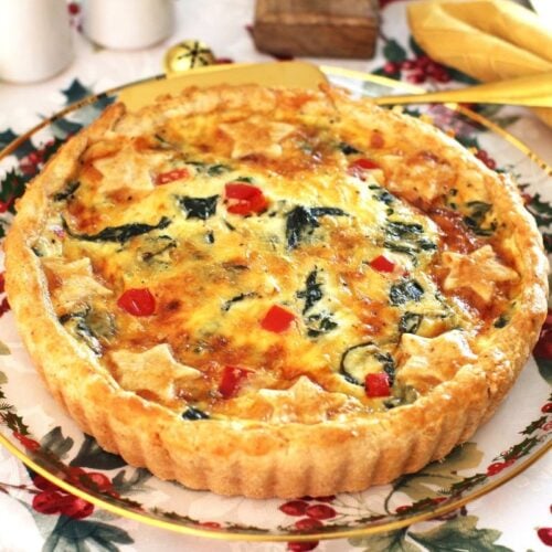 Square thumbnail photo of Christmas Quiche.