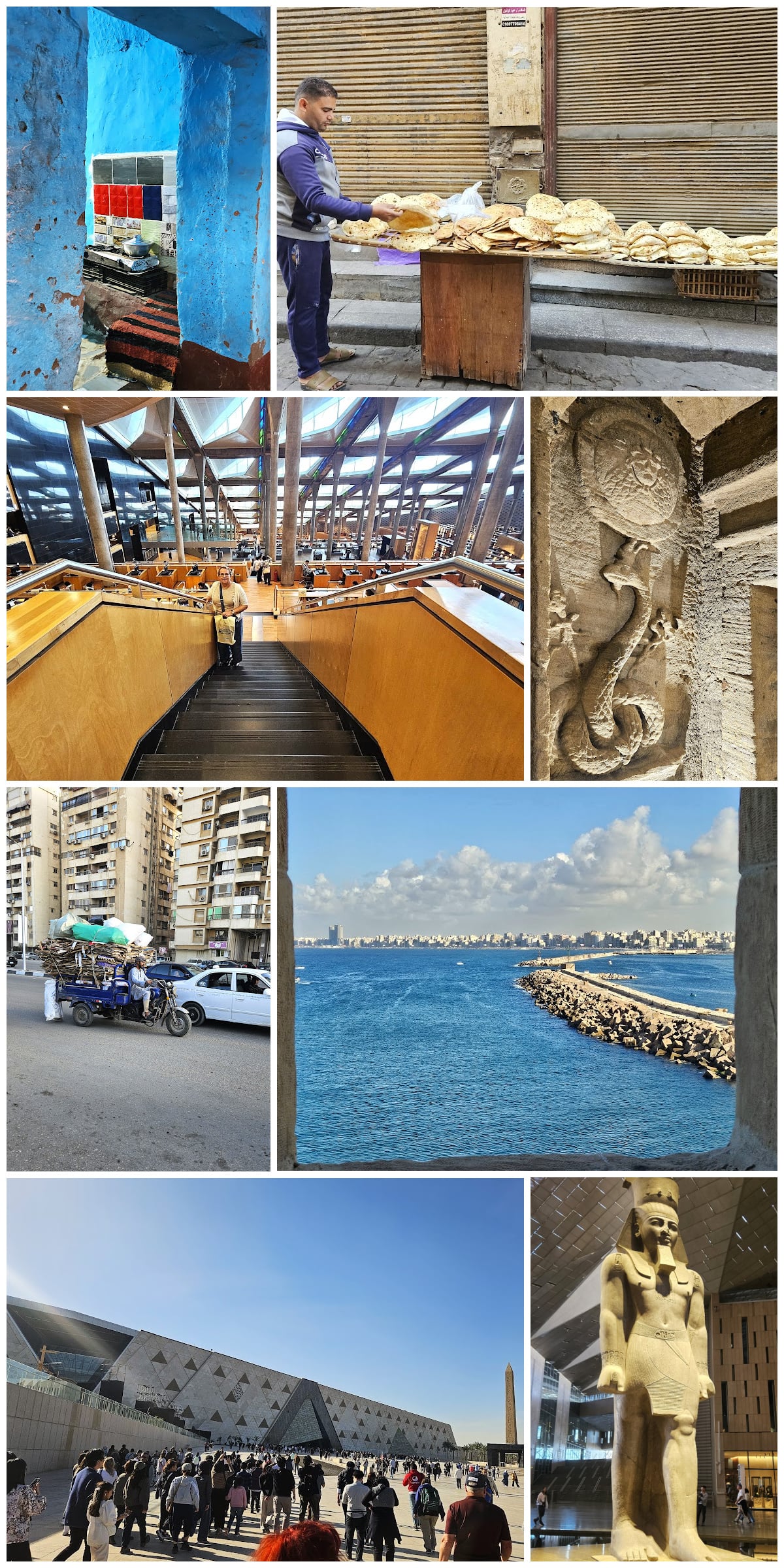 Collage of Egyptian scene photos.