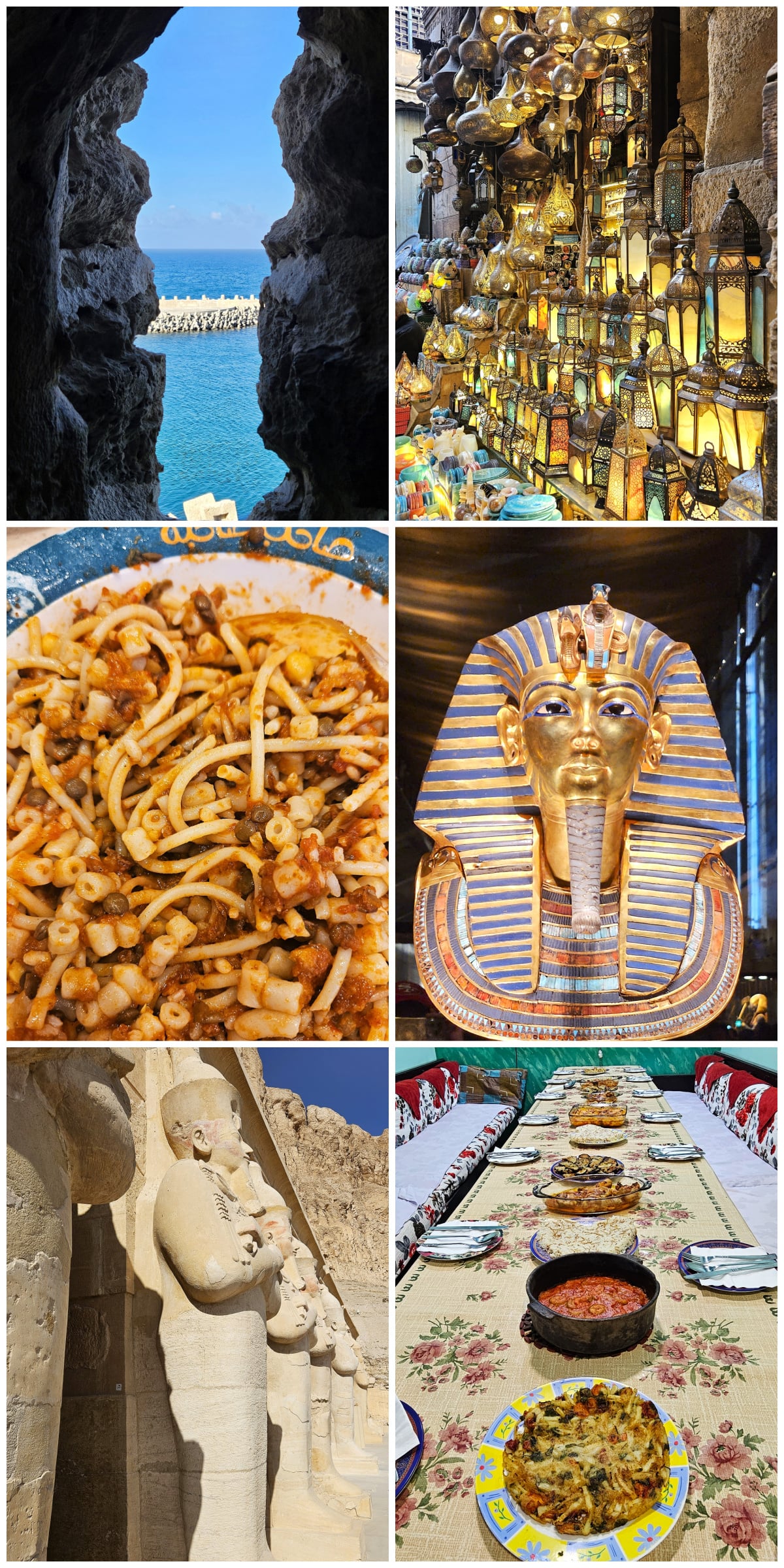 Collage of photos of Egypt.